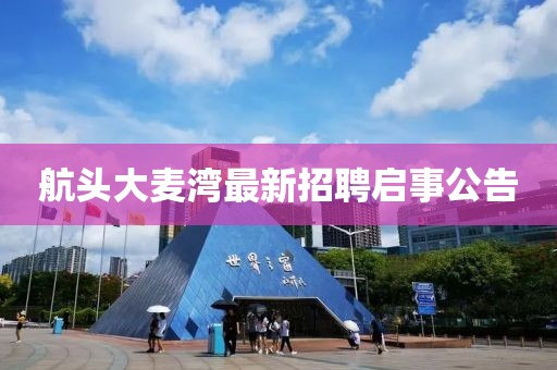 航頭大麥灣最新招聘啟事公告