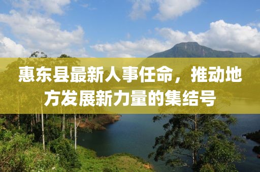 惠東縣最新人事任命，推動地方發(fā)展新力量的集結號