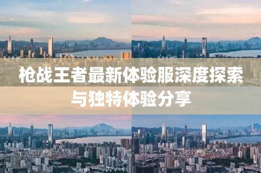 槍?xiě)?zhàn)王者最新體驗(yàn)服深度探索與獨(dú)特體驗(yàn)分享