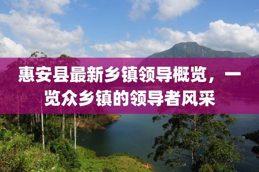 惠安縣最新鄉(xiāng)鎮(zhèn)領(lǐng)導(dǎo)概覽，一覽眾鄉(xiāng)鎮(zhèn)的領(lǐng)導(dǎo)者風(fēng)采