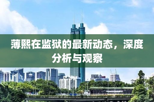 薄熙在監(jiān)獄的最新動態(tài)，深度分析與觀察