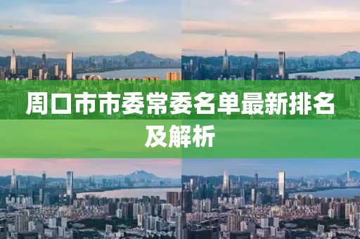 周口市市委常委名單最新排名及解析