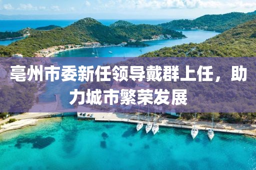 亳州市委新任領(lǐng)導(dǎo)戴群上任，助力城市繁榮發(fā)展