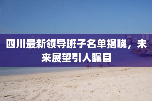 四川最新領(lǐng)導(dǎo)班子名單揭曉，未來展望引人矚目