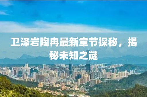 衛(wèi)澤巖陶冉最新章節(jié)探秘，揭秘未知之謎