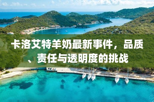卡洛艾特羊奶最新事件，品質(zhì)、責(zé)任與透明度的挑戰(zhàn)